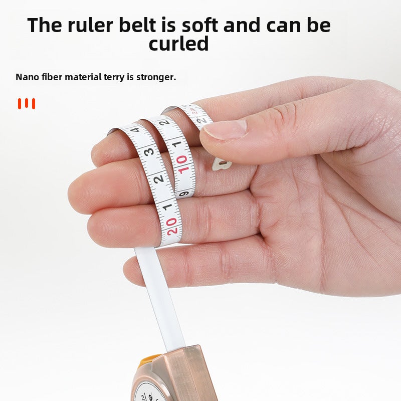 Convenient Mini Small Tape Portable Tape Small Household 2 m Soft Steel Tape Portable Keychain Steel Tape(Mini Small Tape Measure Luxury Gold) - Image 4