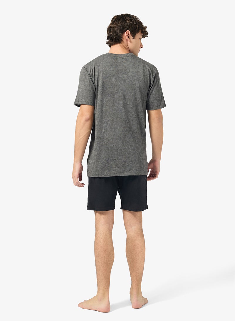 سفنتي فايف طقم بيجامة تي شيرت وشورت - Image 2