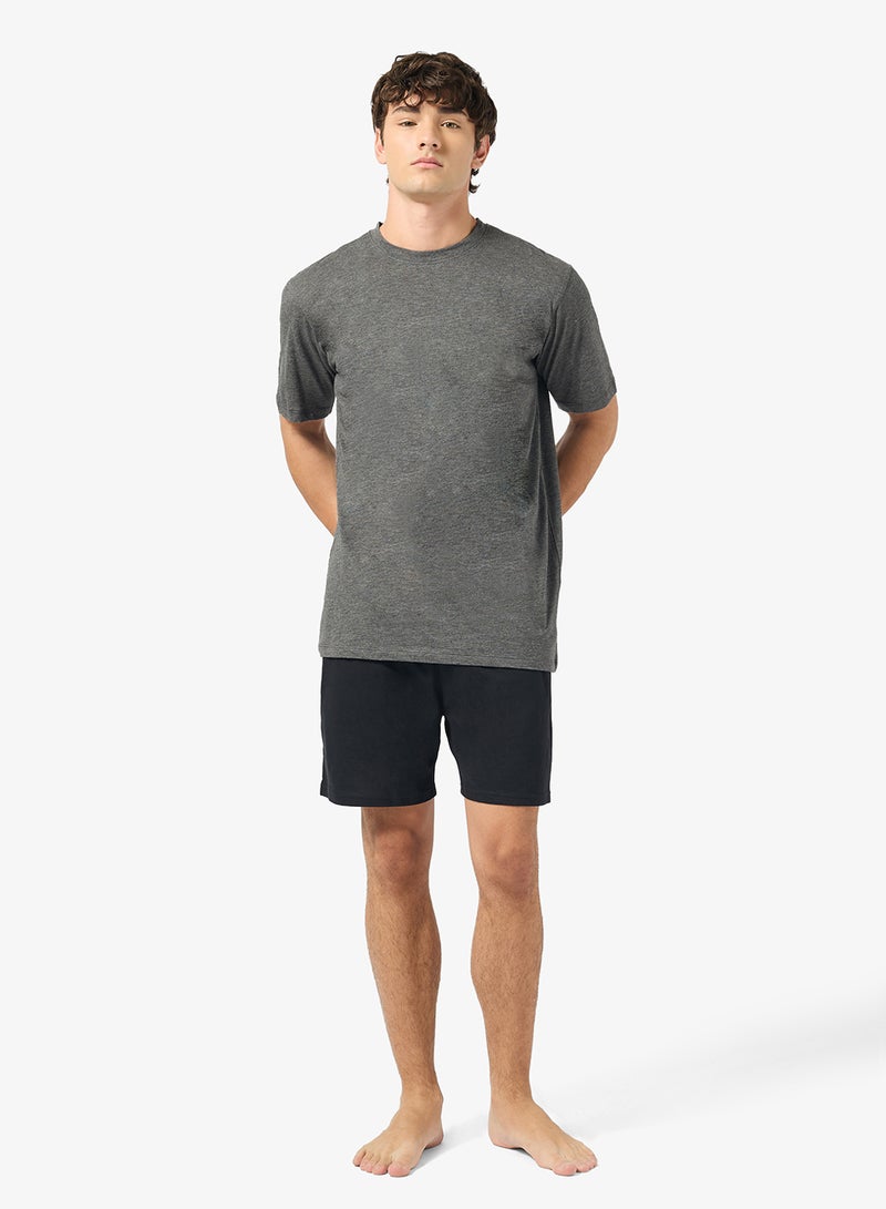 سفنتي فايف طقم بيجامة تي شيرت وشورت - Image 1