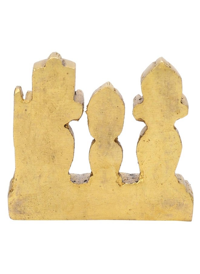 APKO Brass Puri Jagannath Balaram and Subhadra Maa Idol Murti Statue Sculpture - Golden - 5.5 Centimeter - Image 5