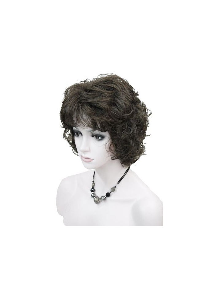 Generic Synthetic Hair Wig Short Wavy Brown Thermal Hair - Image 2