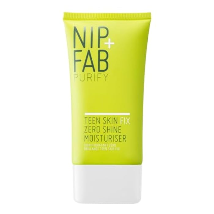 NIP+FAB مرطب وجه نيب + فاب تين سكين فيكس زيرو شاين مع النياسيناميد ومستخلص الوابا المضاد للأكسدة، كريم وجه مات خالي من اللمعان للتحكم في الزيوت ومنع ظهور البثور وتوحيد لون البشرة، 1.35 أونصة - Image 1