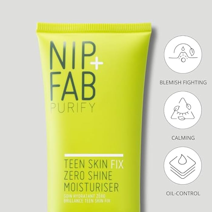 NIP+FAB مرطب وجه نيب + فاب تين سكين فيكس زيرو شاين مع النياسيناميد ومستخلص الوابا المضاد للأكسدة، كريم وجه مات خالي من اللمعان للتحكم في الزيوت ومنع ظهور البثور وتوحيد لون البشرة، 1.35 أونصة - Image 4