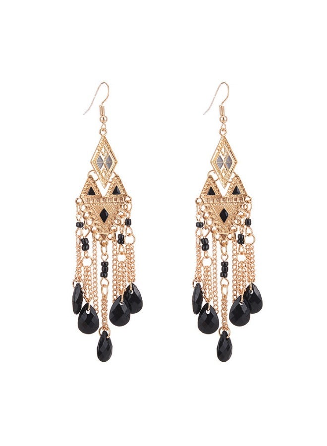 NIBEMINENT European and American Fashion Retro Irregular Triangular Waterdrop Earrings 8069