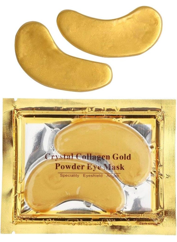 24K Gold Eye Mask,2 Pairs (4Pcs) Under Eye Patches Skin Treatment Mask, Crystal Collagen Under Eye Mask for Reducing Dark Circles, Moisturizing, Puffiness and Eye Bags, Anti-Wrinkle, Hydrating - Image 4