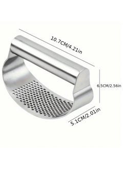 Just Quality 1pc Multi-functional Manual Garlic Press, Curved Garlic Grinder, Slicer, And Chopper, Stainless Steel Garlic Press, Cooking Gadget  - Image 3