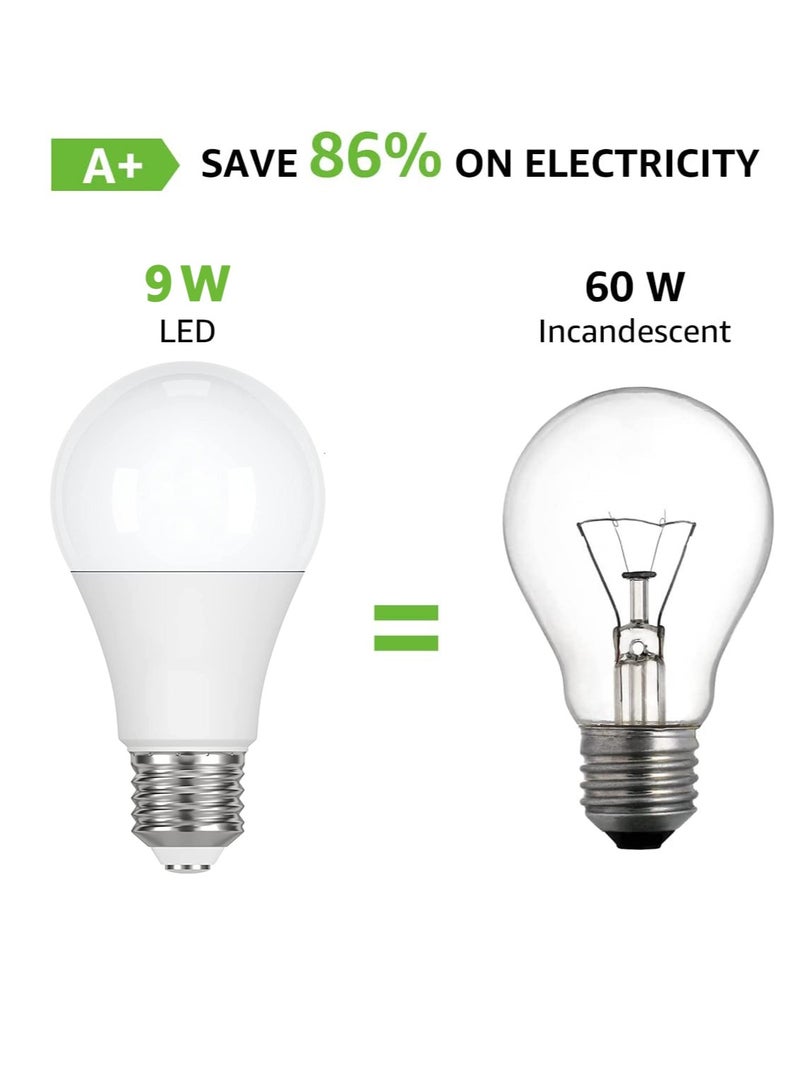Suntown LED Light Bulbs 60 Watt Equivalent, 9W Daylight White 3000K Non-Dimmable, A19 E27 Standard Medium Base, 25000 Hour Lifetime, 806 Lumen, Pack of 3, Warm White - Image 5