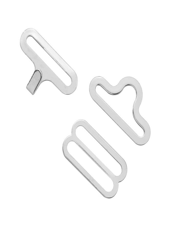 SKYPRO 50 Sets Adjustable Bow Tie Hardware Clip Set, Metal Cravat Clip Hook Fastener for Necktie Strap (Silver) - Image 3
