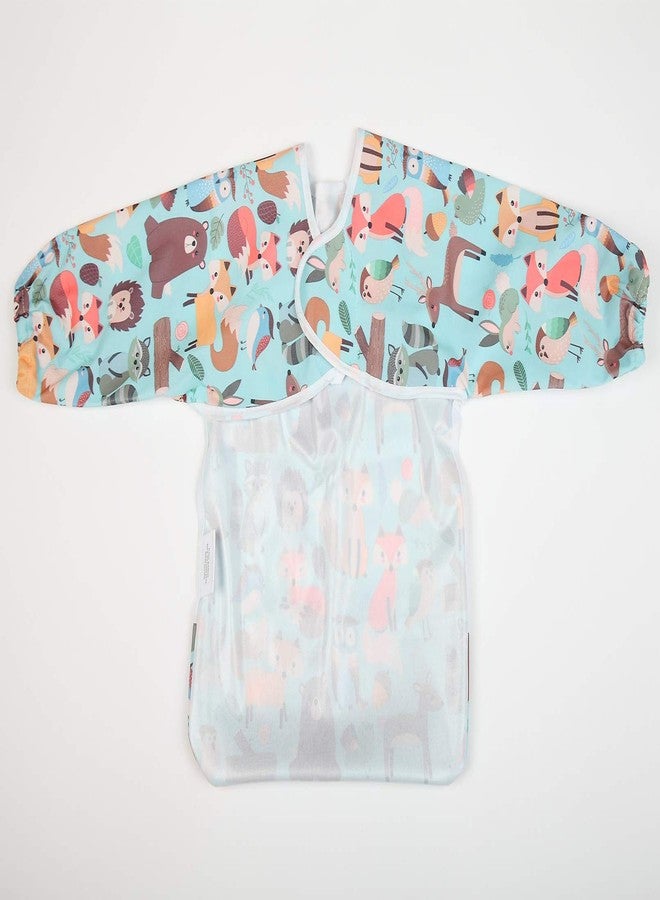 Sigzagor Baby Bib Long Sleeved Shirt With Pocket 1-3 years old Toddler Kids (Animal Forest) - Image 3