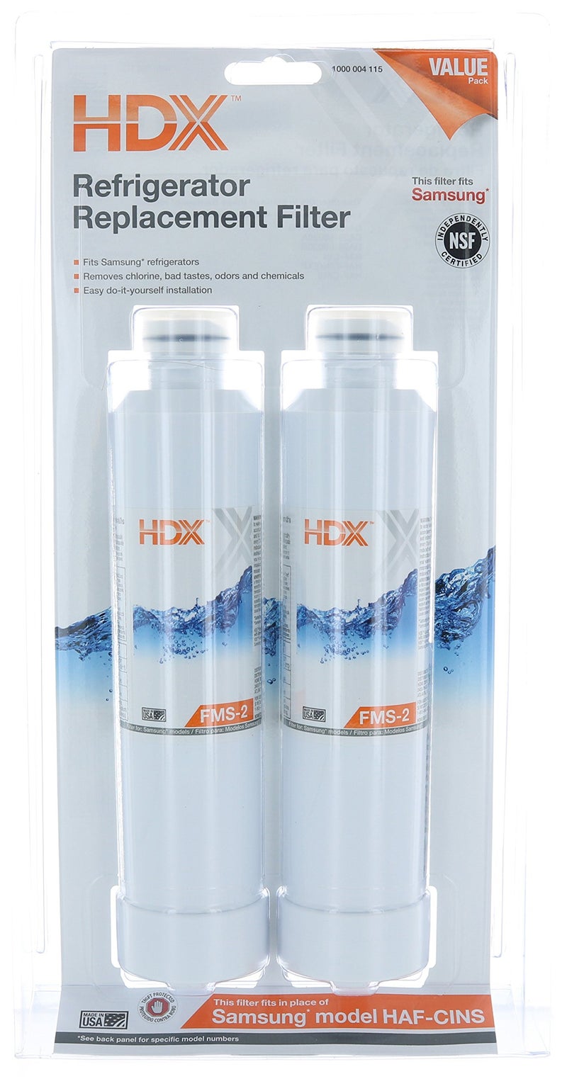 HDX FMS-2 Replacement Water Filter / Purifier for Samsung Refrigerators (2 Pack) - Image 1