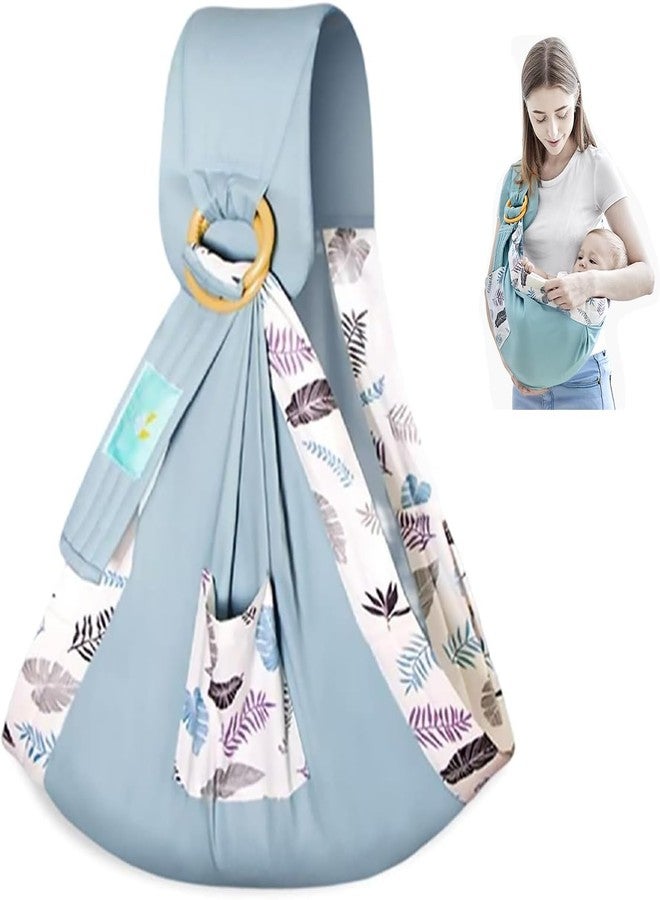 AMPLIN Baby Sling Carrier Newborn, Adjustable Easy Wearing Baby Nursing Warp Sling, New Mom Dad Soft Cotton Infant Front Holder Carrier for Infant Toddler Life Travel Essential Gifts - Image 1