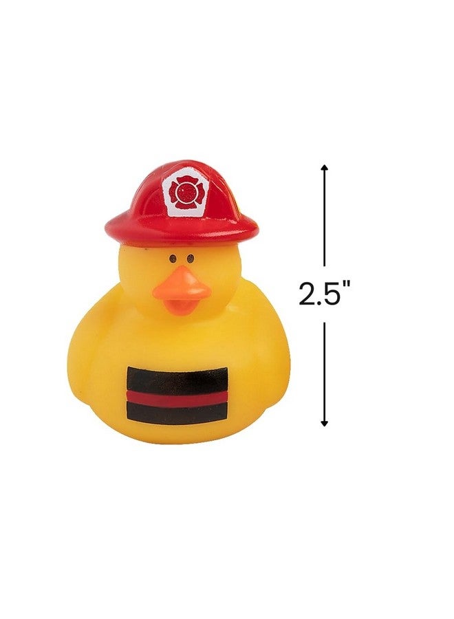 Fun Express, 12 Pieces Thin Red Line Fireman Rubber Ducks - Image 3