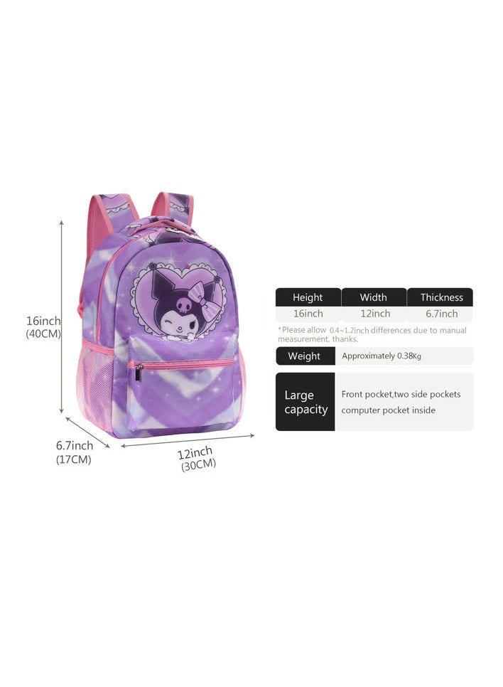 NIBEMINENT Cartoon Kulomi Kuromi three-piece set Cinnamon dog KT schoolboy school bag kids cartoon backpack backpack,D8 04  - Image 5