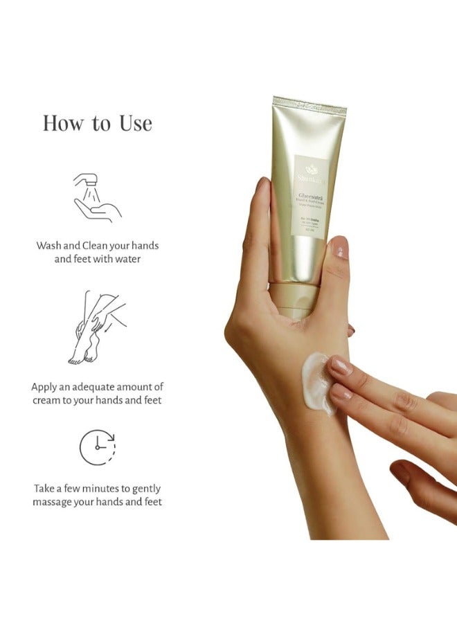 Shankara Gheesutrā Hand & Foot Cream 60ml | Nourishing Moisturizing Cream with Washed Ghee & Moringa Extracts - Image 4