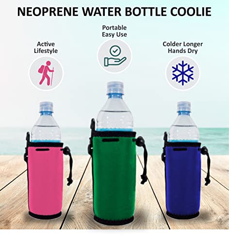Coolie Junction Blank Neoprene Water Bottle Coolie (Variety Color 6 Pack) - Image 4