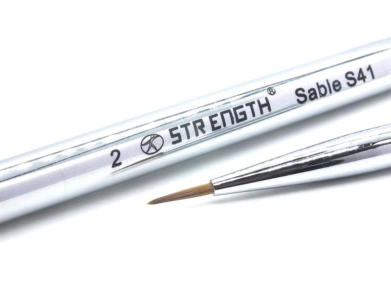ADDLER Artist Brush Professional Natural Hair for Finest Detail, Dental Lab, Composite, Porcelain, Miniature Painting, Acrylic, Oil, Model, Face or Any Dental Work Set of-8. Assorted Size Strength - Image 3
