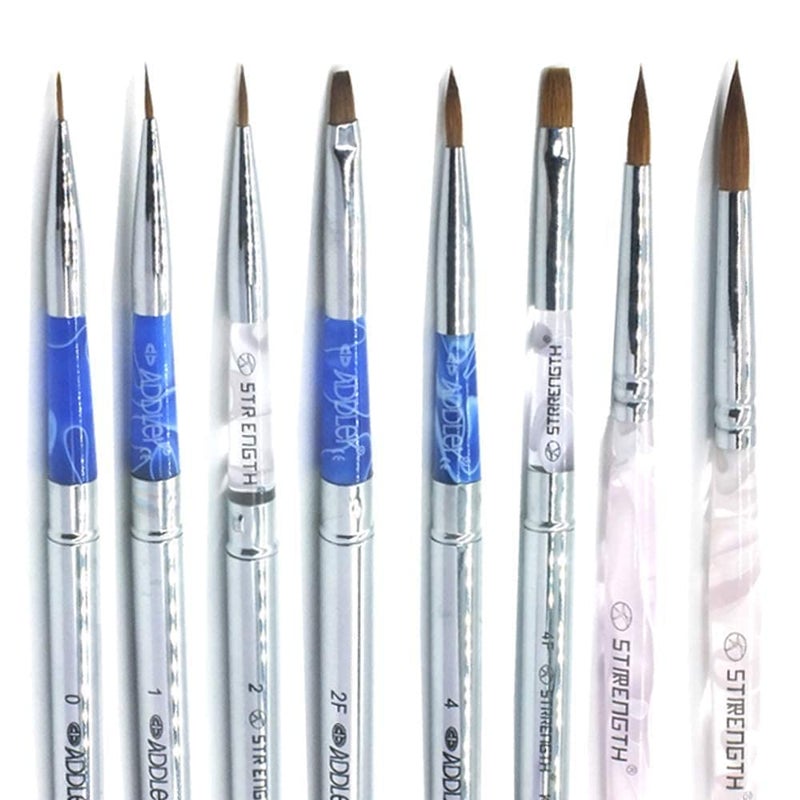 ADDLER Artist Brush Professional Natural Hair for Finest Detail, Dental Lab, Composite, Porcelain, Miniature Painting, Acrylic, Oil, Model, Face or Any Dental Work Set of-8. Assorted Size Strength - Image 1