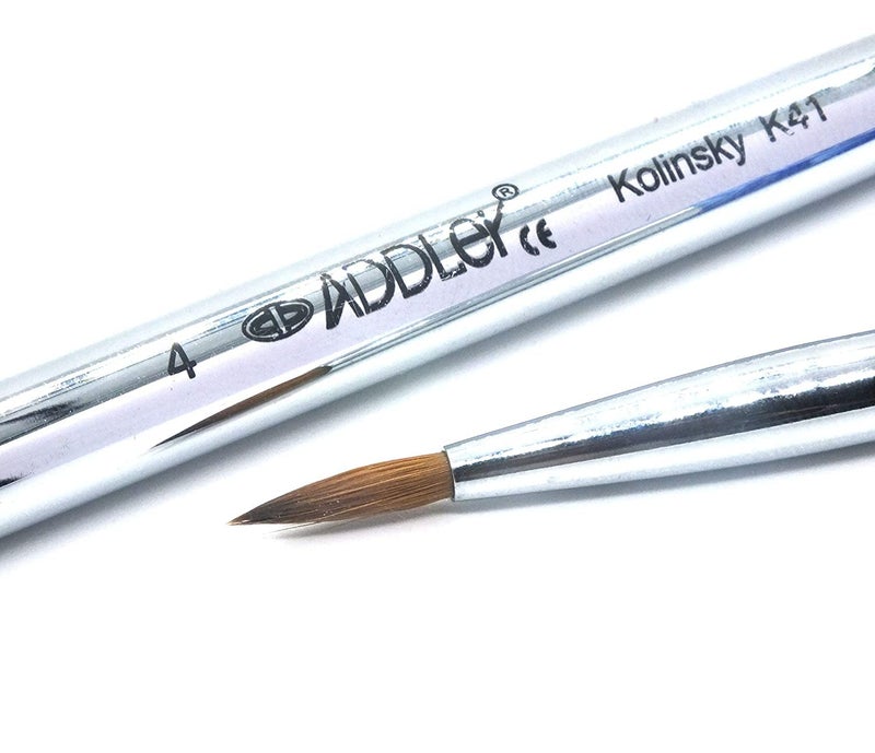 ADDLER Artist Brush Professional Natural Hair for Finest Detail, Dental Lab, Composite, Porcelain, Miniature Painting, Acrylic, Oil, Model, Face or Any Dental Work Set of-8. Assorted Size Strength - Image 5