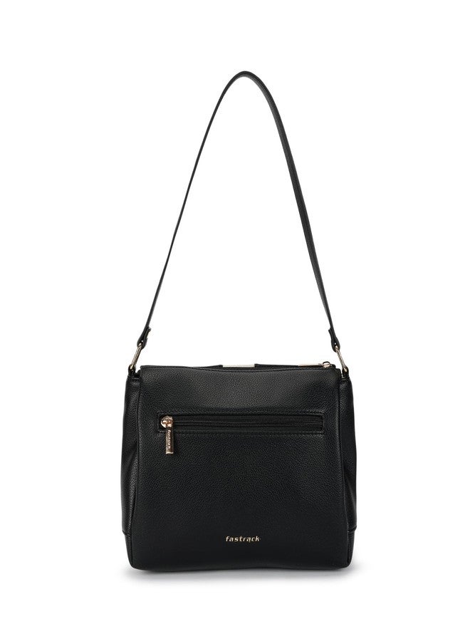 Fastrack Soft Serve Shoulder Bag for Women | Medium Size with Top Zip Closure, Buckle Detailing & Inner Organiser Pockets | Everyday Casual Shoulder Bag - Image 5