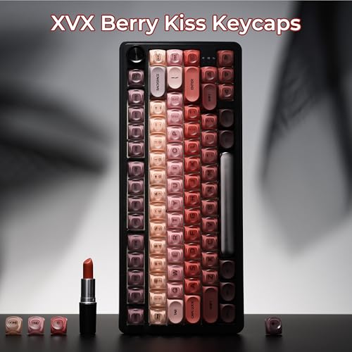 OHY Lipstick Keycaps, XVX HOA Profile Red Jelly Keyboard Keycap, 132-Key Cute Custom Keycaps for Mechanical Keyboards with Cherry/Gateron MX Switches-Berry Kiss (Only Keycap,No Keyboard) - Image 4