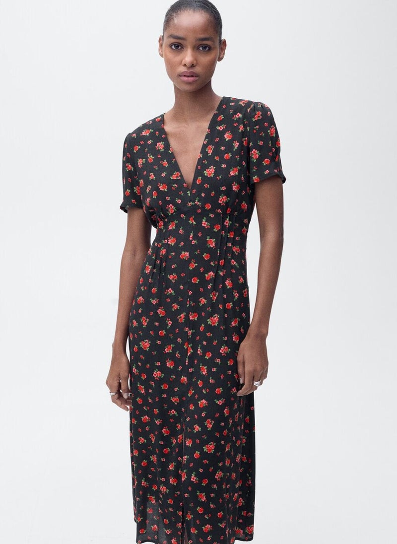 MANGO - Midi Floral Dress - Image 1