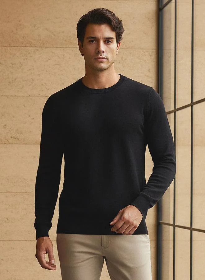 Splash FAV Men Crew Neck Textured Sweater