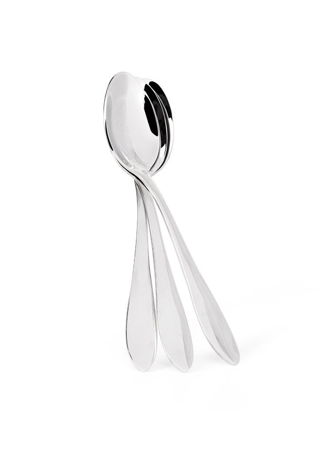 Fissman 3-Piece Tea Spoon 14cm, Stainless Steel Cutlery Set Floy Series, Silverware Set Tea Spoon Pack of 3, Non Slip Grip Handle | Mirror Polished | for Home, Kitchen, Restaurant  - Image 1