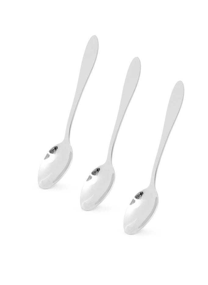 Fissman 3-Piece Tea Spoon 14cm, Stainless Steel Cutlery Set Floy Series, Silverware Set Tea Spoon Pack of 3, Non Slip Grip Handle | Mirror Polished | for Home, Kitchen, Restaurant  - Image 2