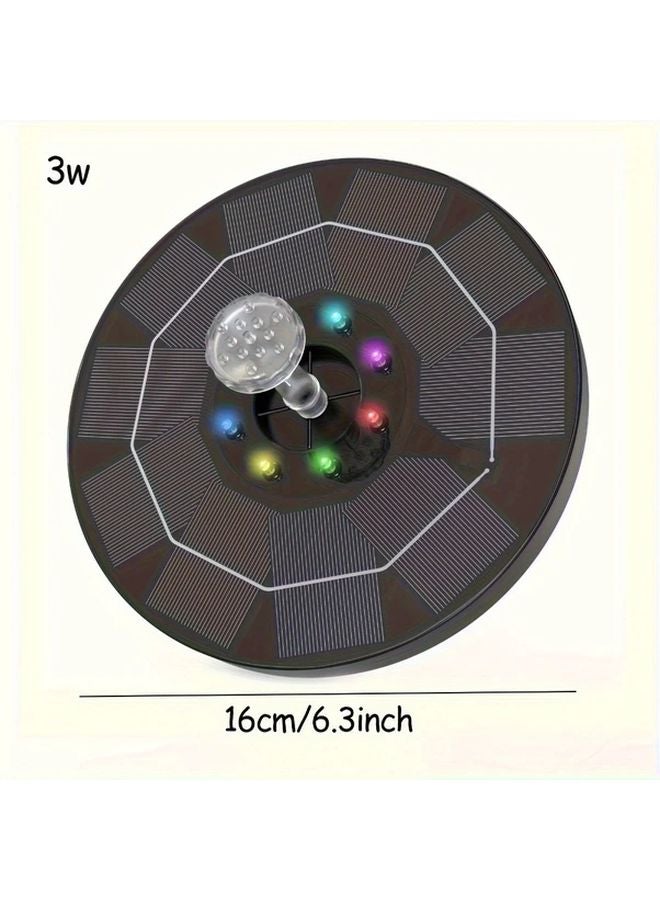 Black Solar Fountain Pump With Lithium Battery 8 Nozzles For Garden Pond Bird Bath - Image 3