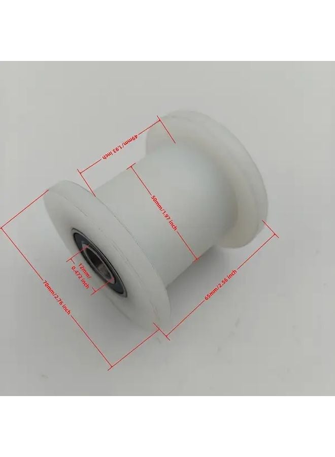 12mm Bore H Type Belt Synchronous Pulley Wheel Heavy Duty Nylon Double Bearings - Image 1