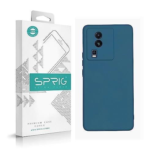 SPRIG Compatible with IQOO Neo 7 Pro Premium FlexTone Back Cover Drop Tested Shock Proof Mobile Case for Men, Women, Boys and Girls with Camera Protection (Blue) - Image 1