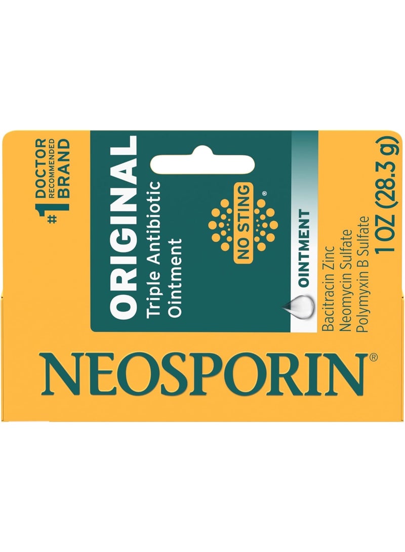 Neosporin Original First Aid Triple Antibiotic Ointment, Bacitracin Zinc & Neomycin Sulfate Infection Protection, Wound Care Treatment & Scar Appearance Minimizer for Minor Cuts, Scrapes & Burns, 1 oz - Image 2