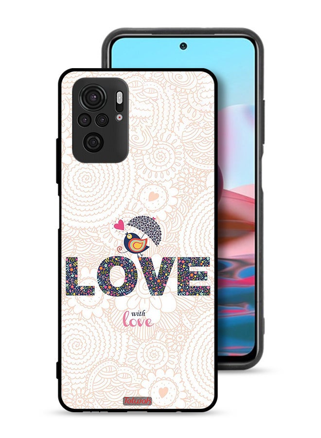 Tolwak Xiaomi Redmi Note 10S Protective Case Cover Love With Love - Image 1