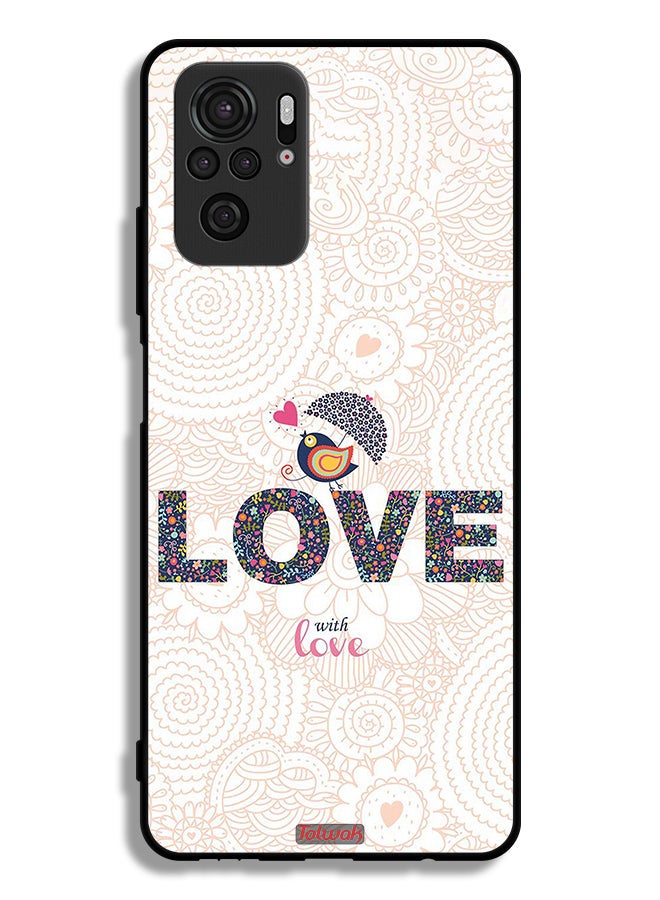 Tolwak Xiaomi Redmi Note 10S Protective Case Cover Love With Love - Image 2
