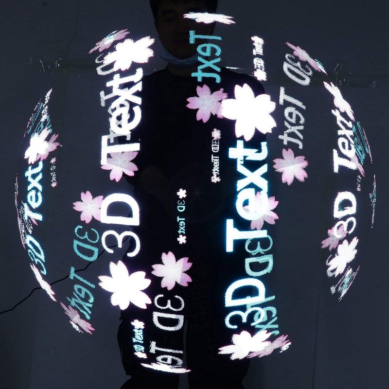 cheekyglo Hologram Projector, LED Holographic Projection 3D Hologram Fan with 85cm 6 Blades Support Hanging, 2000x1532 Resolution,576 LED Imaging,1532pcs LED Lamp,176° Viewing Angle, FIt for Exhibition/Shop/Barblack - Image 2