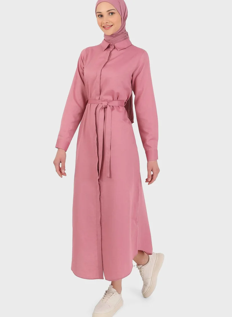 modanisa shirt dress Button Collar Modest Dress Modest Dress - Shop Women's Modest Dress
