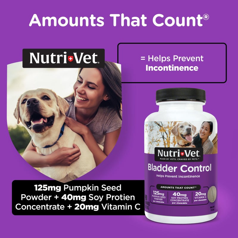 nutri vet Nutri-Vet Bladder Control Supplement, Cranberry Supplement, Dog Products, Immune Support, Helps Dog Urinary Incontinence, Bladder Control Pills, Urinary Tract Health, Puppy Support, 90 Tablets - Image 3