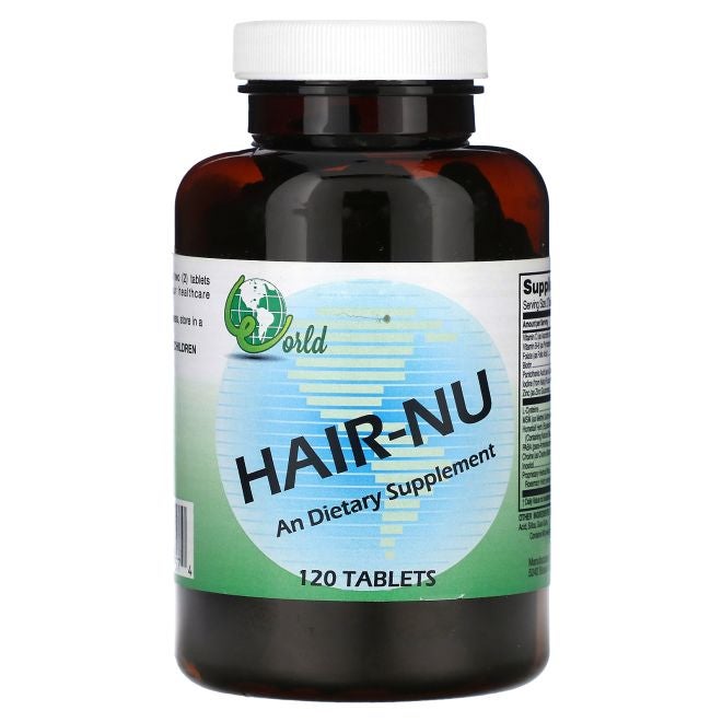 World Organic HAIR-NU 120 Tablets - Image 1