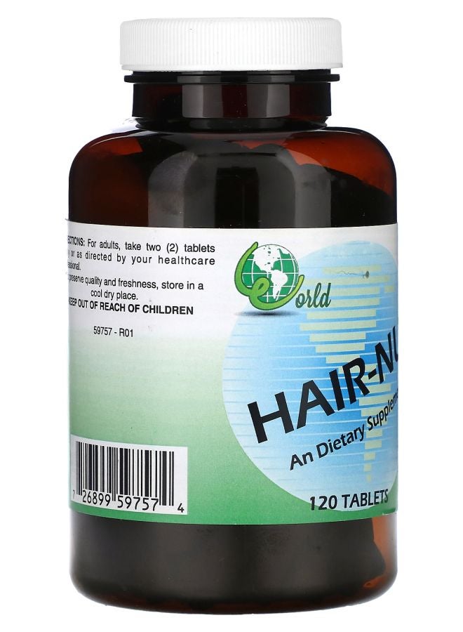 World Organic HAIR-NU 120 Tablets - Image 2