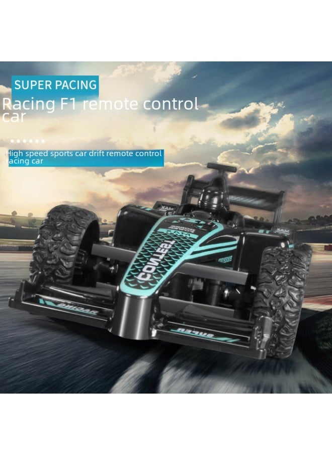 Children's Remote Control Car Racing F1 Formula Four-wheel Drift Electric Race Car Boys Baby Toy Model-Color:F1 Equation Racing [yellow] Charging Version-Proportion:three Groups Of Batteries  - Image 5
