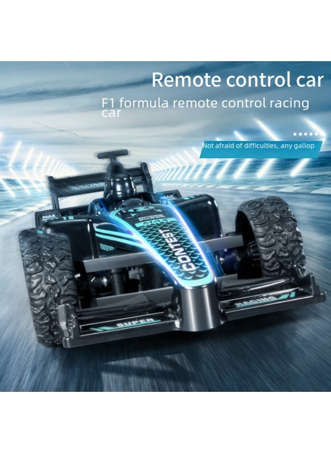 Children's Remote Control Car Racing F1 Formula Four-wheel Drift Electric Race Car Boys Baby Toy Model-Color:F1 Equation Racing [yellow] Charging Version-Proportion:three Groups Of Batteries  - Image 2