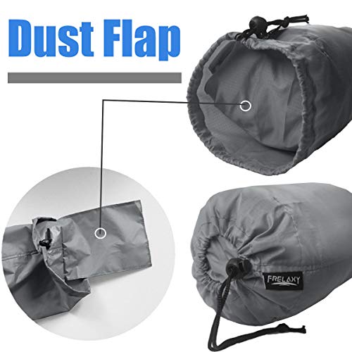 Frelaxy Stuff Sack Set 5-Pack (3L&5L&9L&15L&20L), Ultralight Ditty Bags with Dust Flap for Traveling Hiking Backpacking (Neon Green&Orange&Gray&Army Green&Black) - Image 3