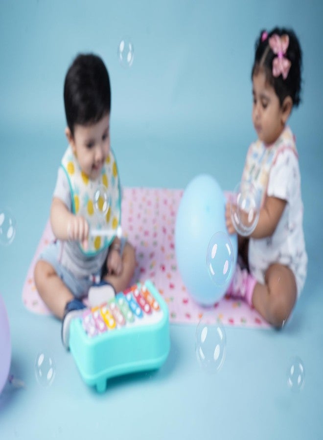 Happy Matty مجموعة مرايل رضاعة الأطفال من هابي ماتي، سريعة الجفاف وقابلة للغسل، 3 قطع، متعددة الألوان، من 0 إلى 3 سنوات، بنقاط البولكا، قطة، حلزون، حجم كبير (28 سم × 20 سم). - Image 4