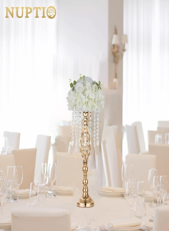NUPTIO Flower Ball Arrangement Bouquet: 2 Pcs 11.8 inch Diameter White Rose Fake Flowers Balls for Wedding Centerpiece Decorations Artificial Flower Centerpieces for Tables - Image 3