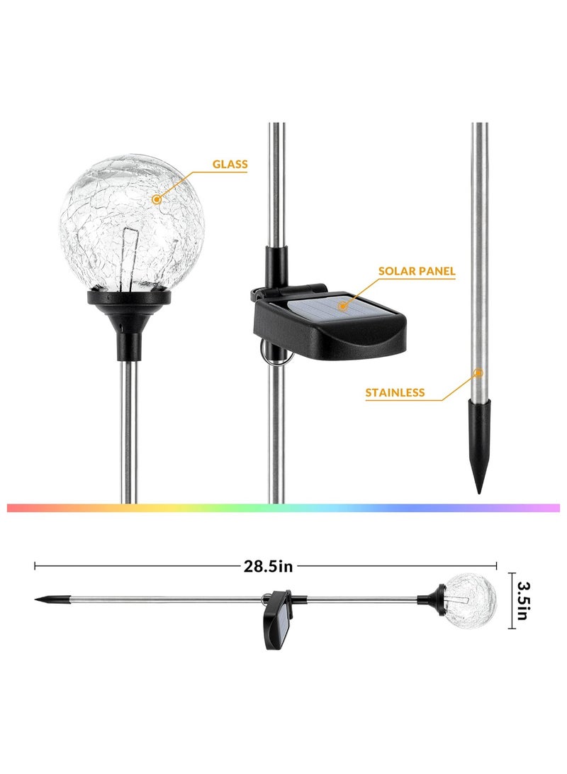 BLOOMING TIME 1 Set Of 2 Solar Lights-Optical Fiber Ball, Adjustable Lighting Type, Can Decorate Courtyard/Garden Warm Light - Image 2