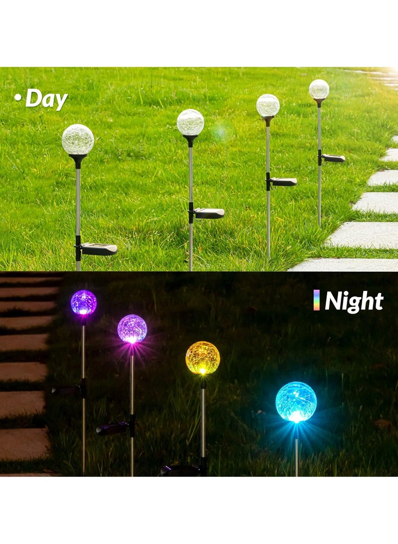 BLOOMING TIME 1 Set Of 2 Solar Lights-Optical Fiber Ball, Adjustable Lighting Type, Can Decorate Courtyard/Garden Warm Light - Image 4