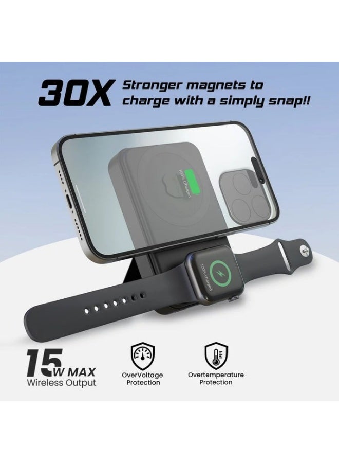 PROTECT M1W 2-in-1 Power Bank 10000mAh | MagSafe, Wireless Fast Charging & Foldable Magnetic Stand | Model: M1W - Image 4