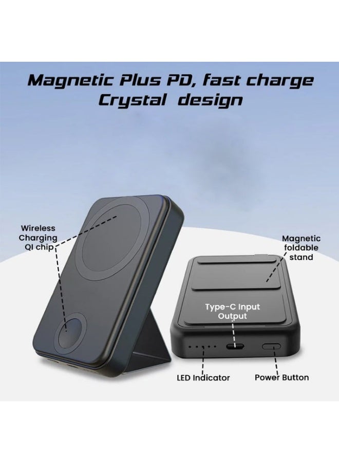 PROTECT M1W 2-in-1 Power Bank 10000mAh | MagSafe, Wireless Fast Charging & Foldable Magnetic Stand | Model: M1W - Image 3