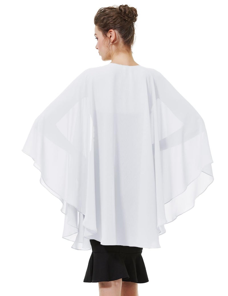 BEAUTELICATE Chiffon Shawl Bridal Wedding Wrap Long Evening Scarves Scarf - Image 3