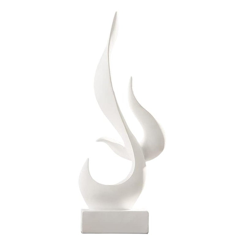 Fenteer Resin Minimalist Statue Figurines Abstract Ornament Sculpture Elegant Desk decor Statue Bookshelf Living Room Hotel Bar Decoration White